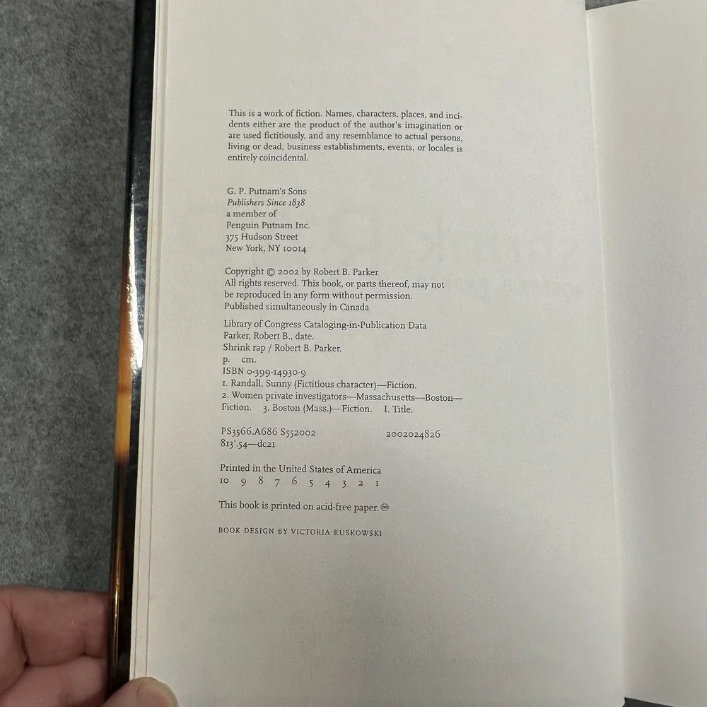 Robert B Parker 3 HC DJ Lot Shrink Rap Resolution Sixkill‎ 1st Ed NOTE
